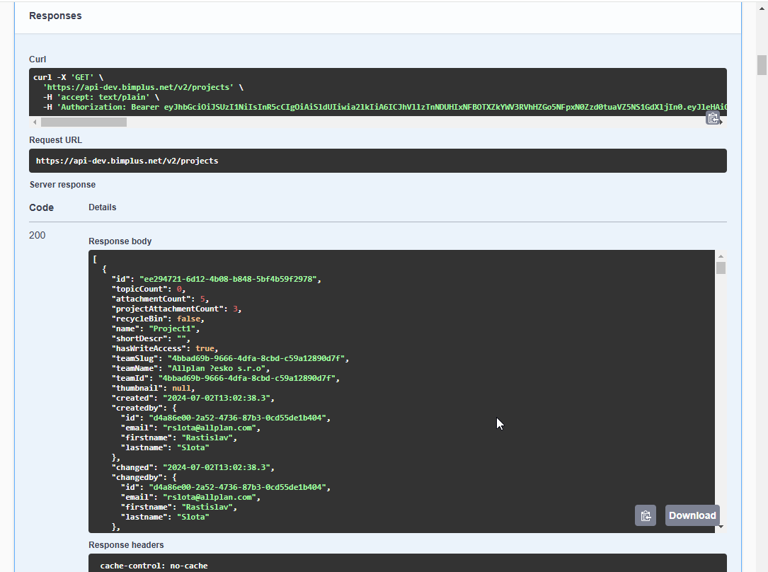 Bimplus Developer Guide > How to call BimPlus API from Swagger > image-2025-1-15_16-57-32.png